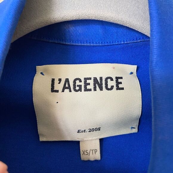 L'Agence Janelle Denim Azure Blue Jean Jacket Cropped Size XS - Picture 10 of 10
